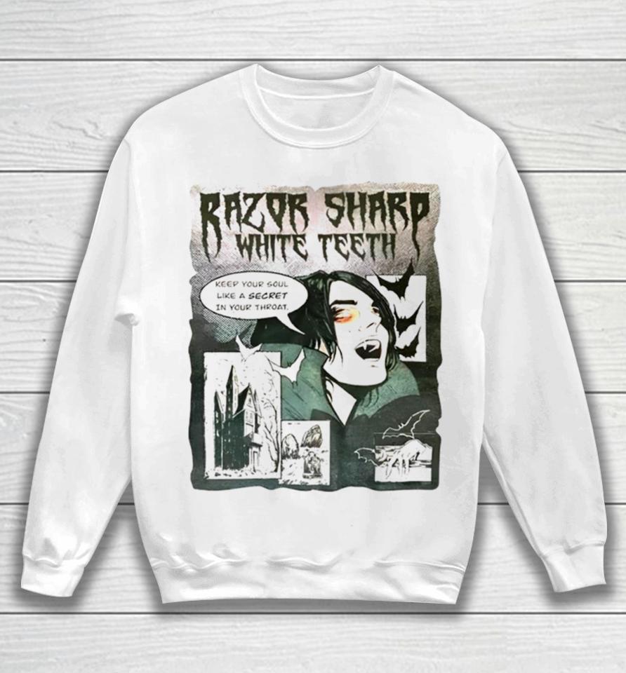 Vampire Razor Sharp White Teeth Sweatshirt