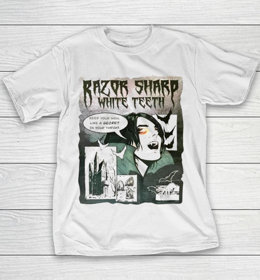 Vampire Razor Sharp White Teeth Youth T-Shirt