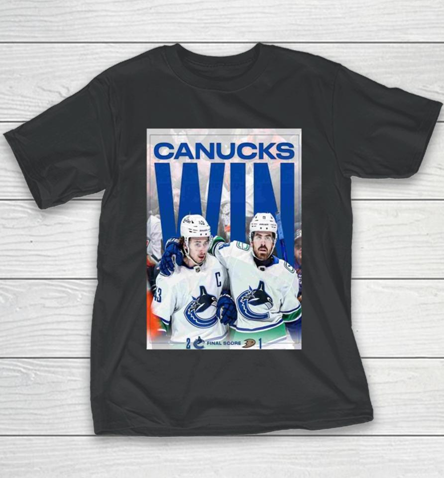 Vancouver Canucks Defeated The Ducks 2024 Youth T-Shirt