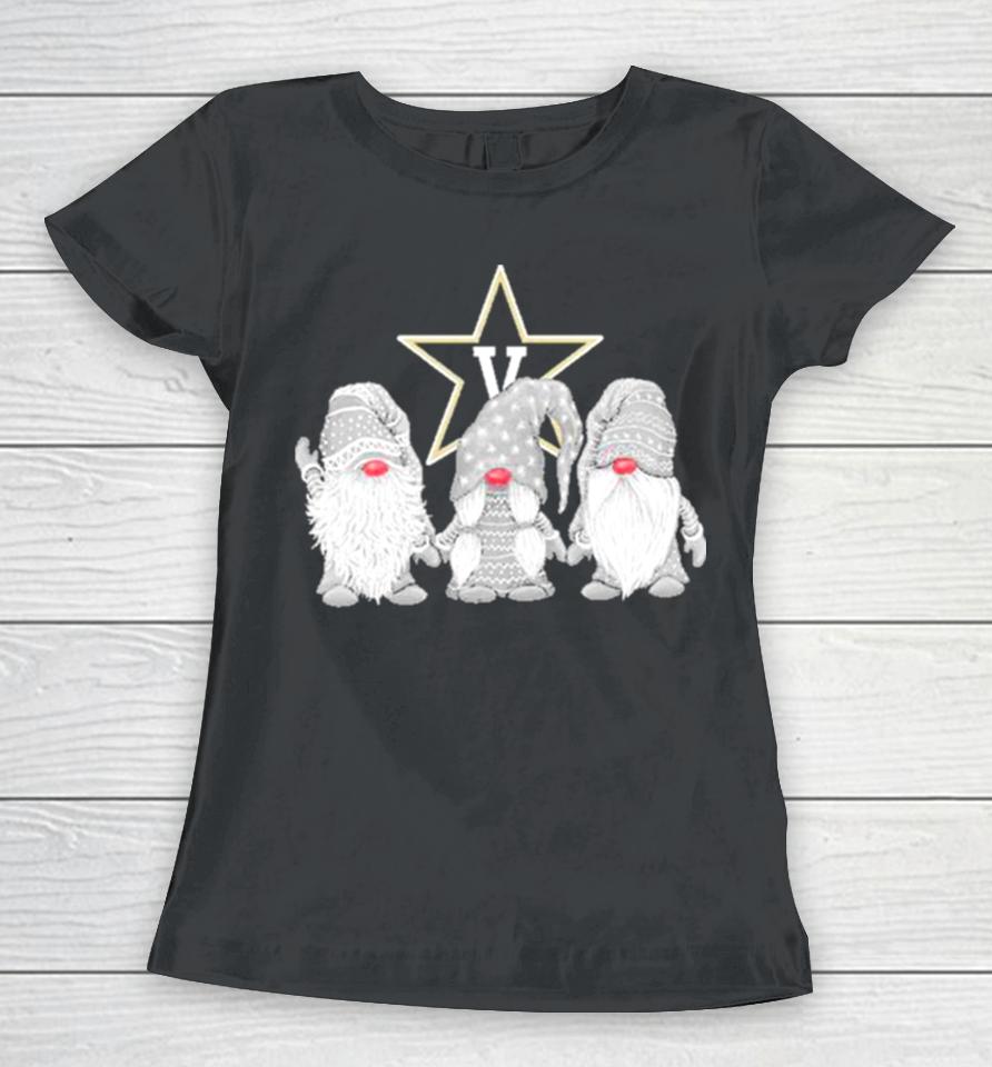 Vanderbilt Commodores Gnomes Merry Christmas Women T-Shirt