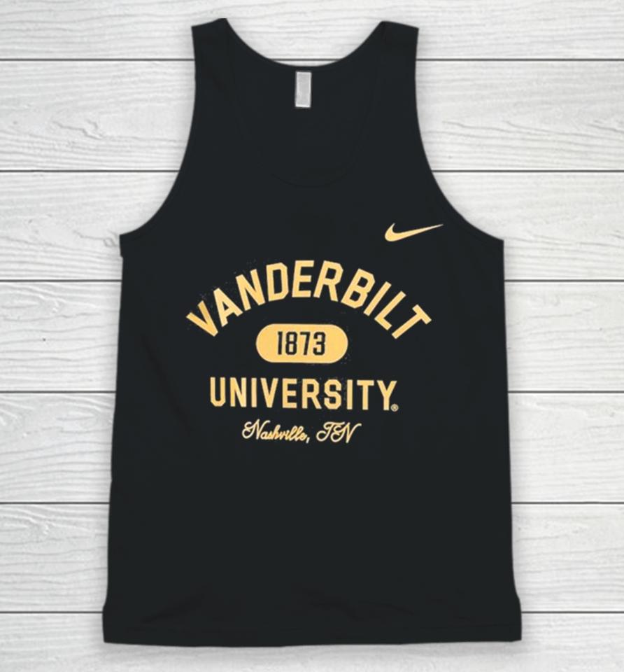 Vanderbilt Commodores Nike University Nashville Tn 1873 Unisex Tank Top
