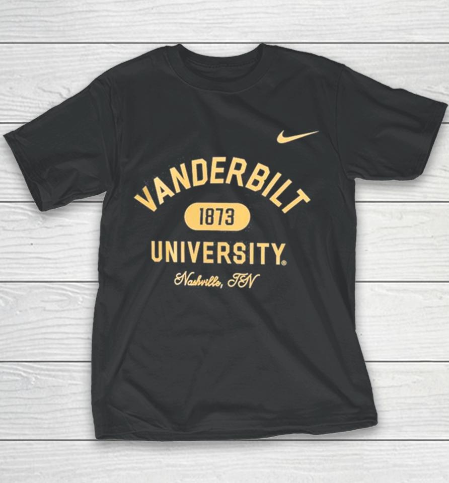 Vanderbilt Commodores Nike University Nashville Tn 1873 Youth T-Shirt