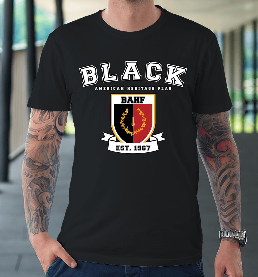 Varsity Black American Heritage Flag Premium T-Shirt