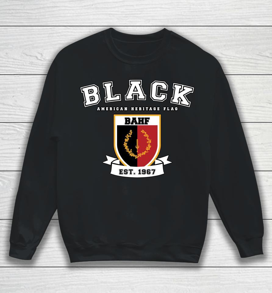 Varsity Black American Heritage Flag Sweatshirt