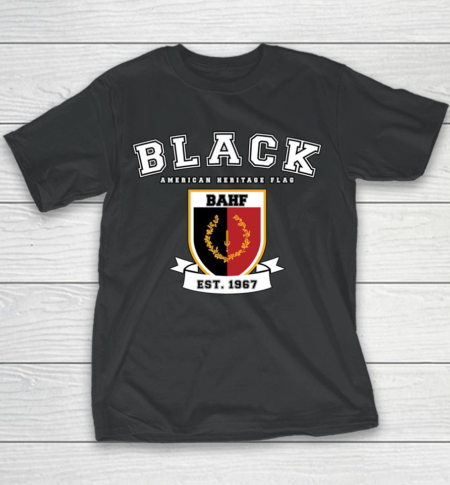 Varsity Black American Heritage Flag Youth T-Shirt