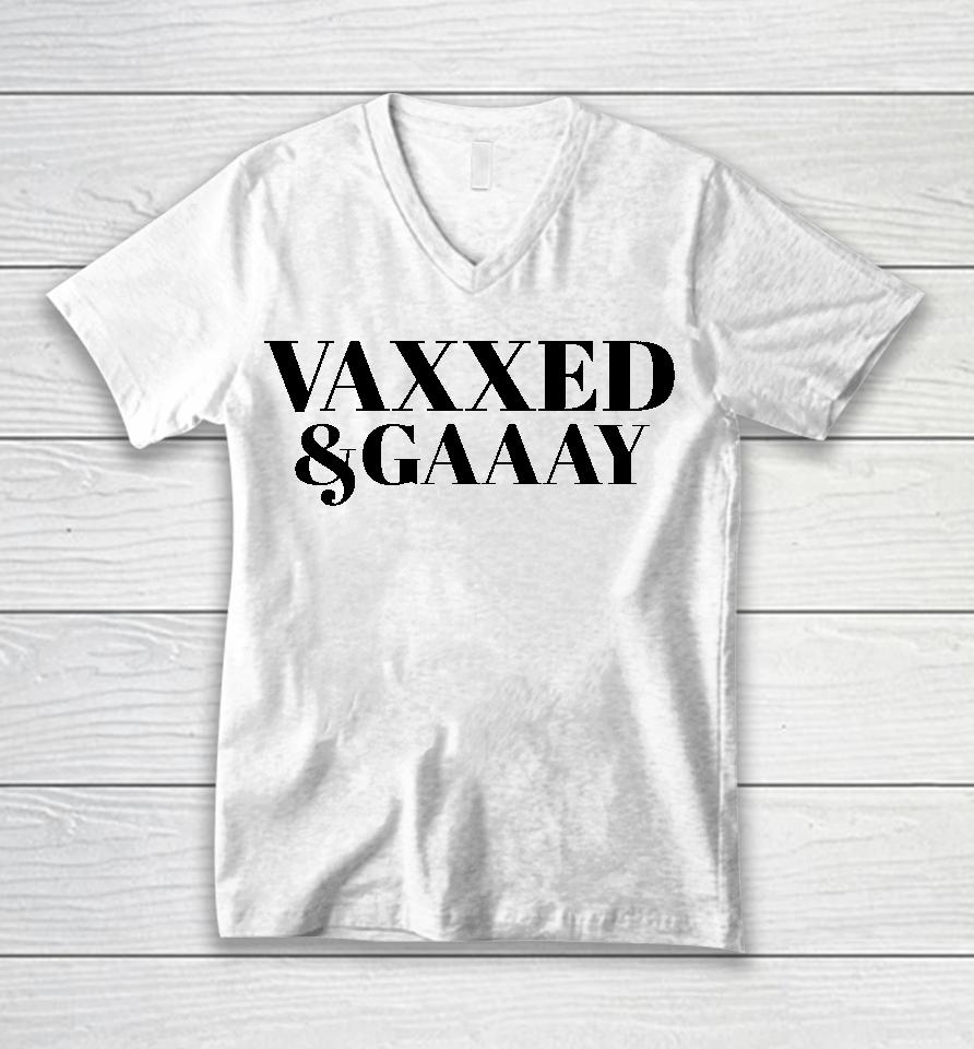 Vaxxed And Gay Gay Pride Unisex V-Neck T-Shirt