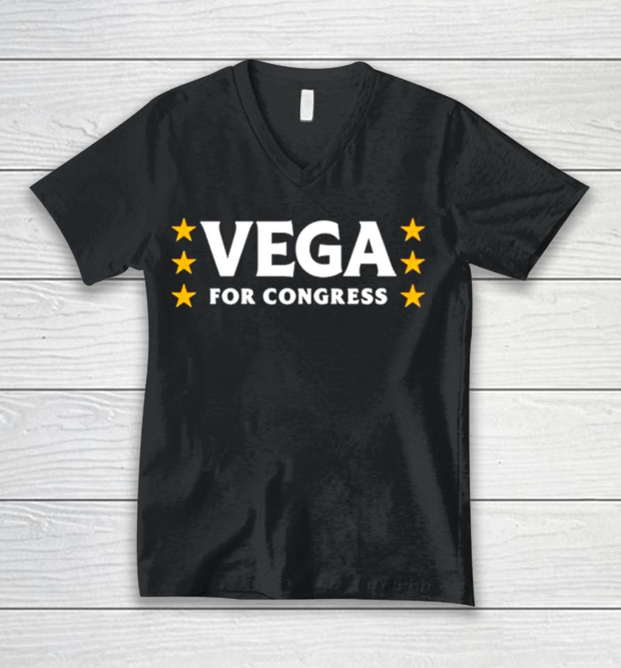 Vega For Congress Unisex V-Neck T-Shirt