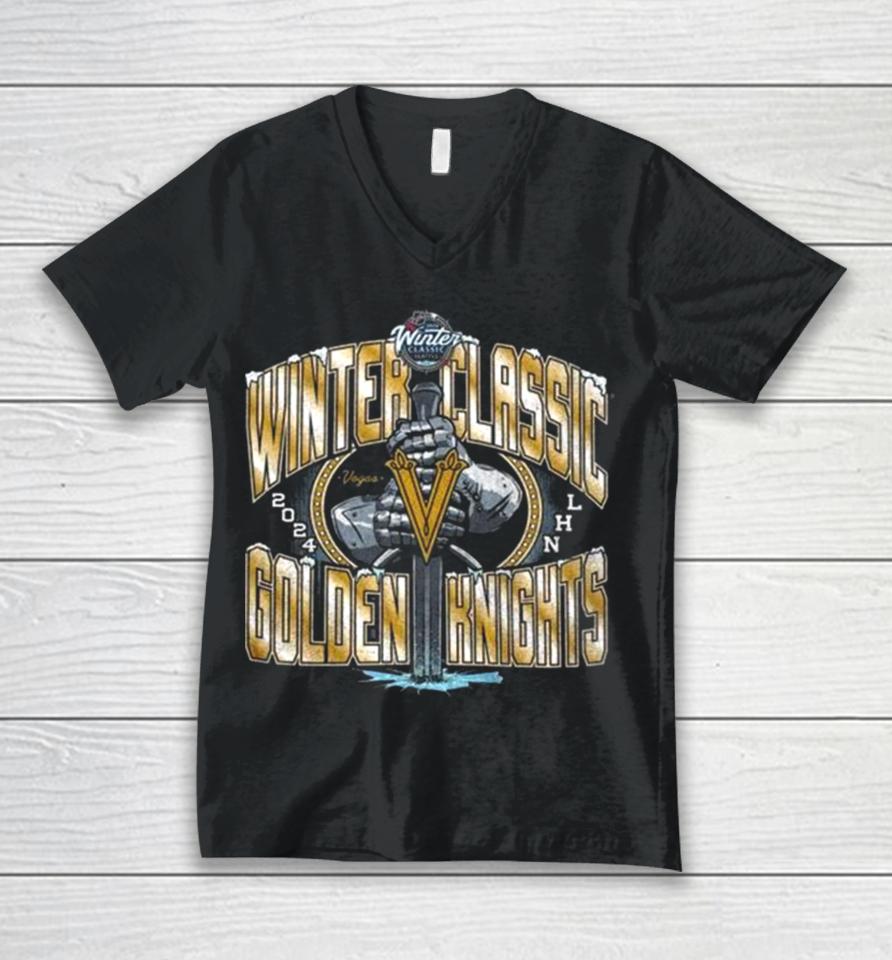 Vegas Golden Knights 2024 Nfl Winter Classic Regional Unisex V-Neck T-Shirt