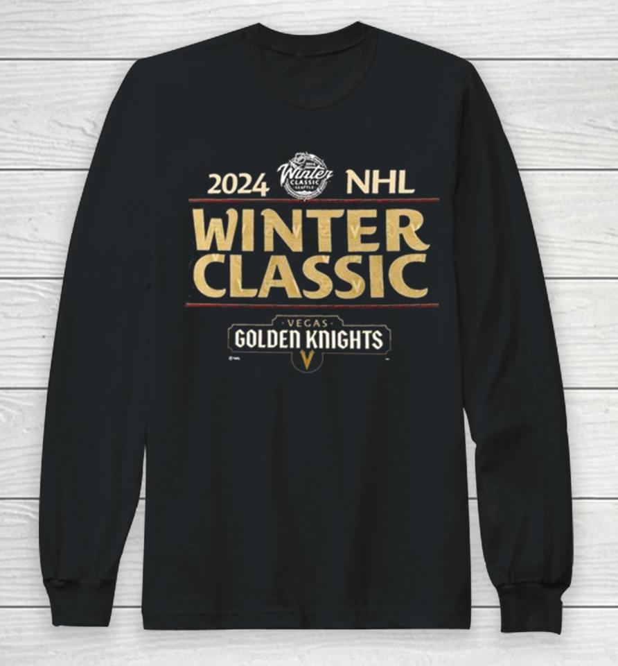 Vegas Golden Knights 2024 Nhl Winter Classic Text Driven Long Sleeve T-Shirt