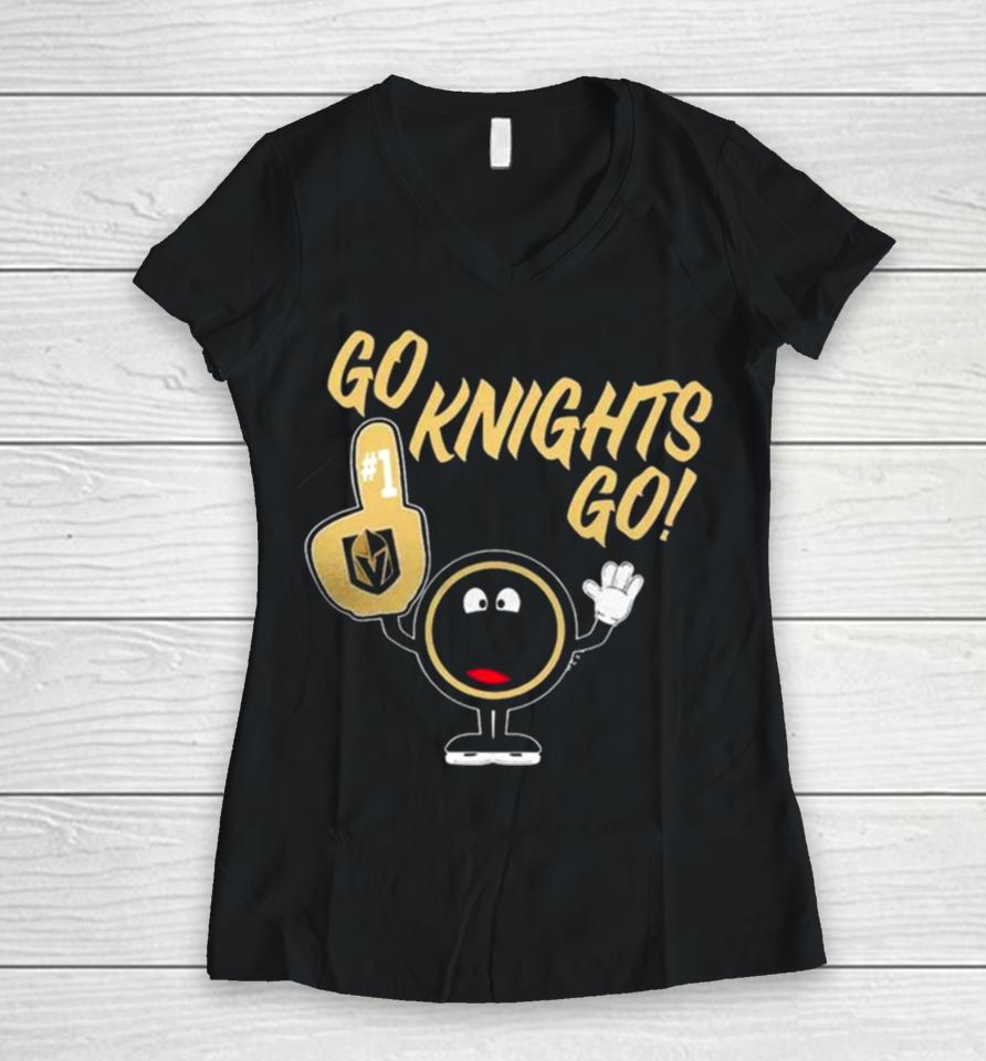 Vegas Golden Knights Go Knights Go Levelwear Women V-Neck T-Shirt
