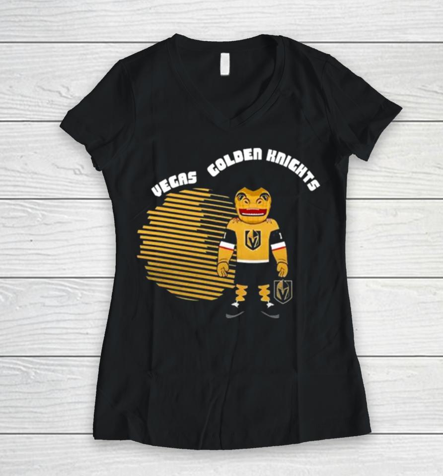 Vegas Golden Knights Levelwear Black Podium Women V-Neck T-Shirt