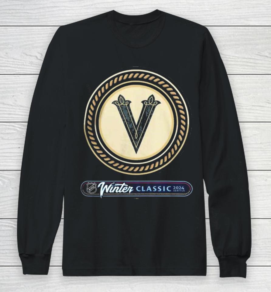 Vegas Golden Knights Logo 2024 Nhl Winter Classic Local Long Sleeve T-Shirt