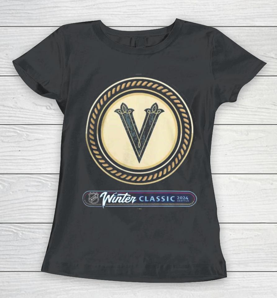 Vegas Golden Knights Logo 2024 Nhl Winter Classic Local Women T-Shirt