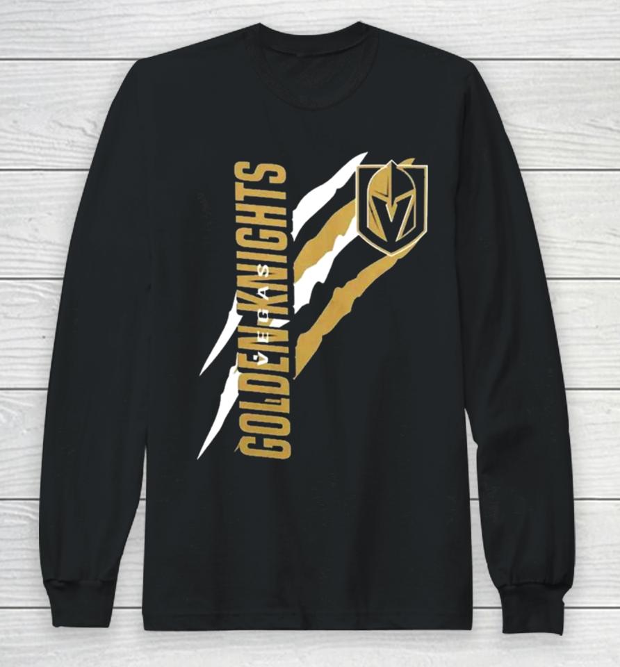 Vegas Golden Knights Starter Black Color Scratch Long Sleeve T-Shirt