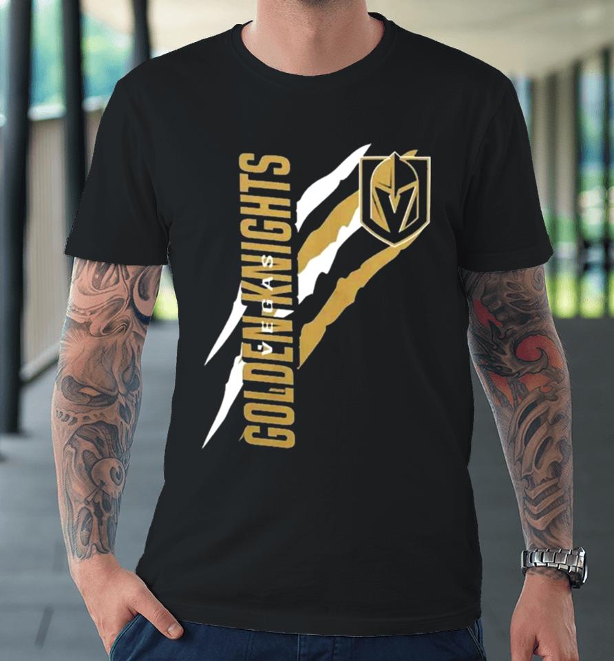 Vegas Golden Knights Starter Black Color Scratch Premium T-Shirt
