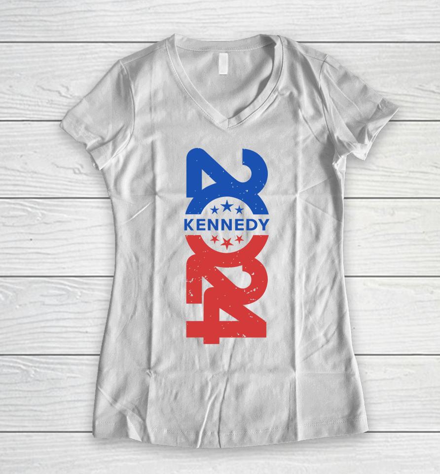 Vertical Kennedy 2024 Women V-Neck T-Shirt