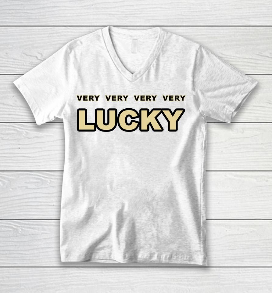 Very Very Very Very Lucky Unisex V-Neck T-Shirt