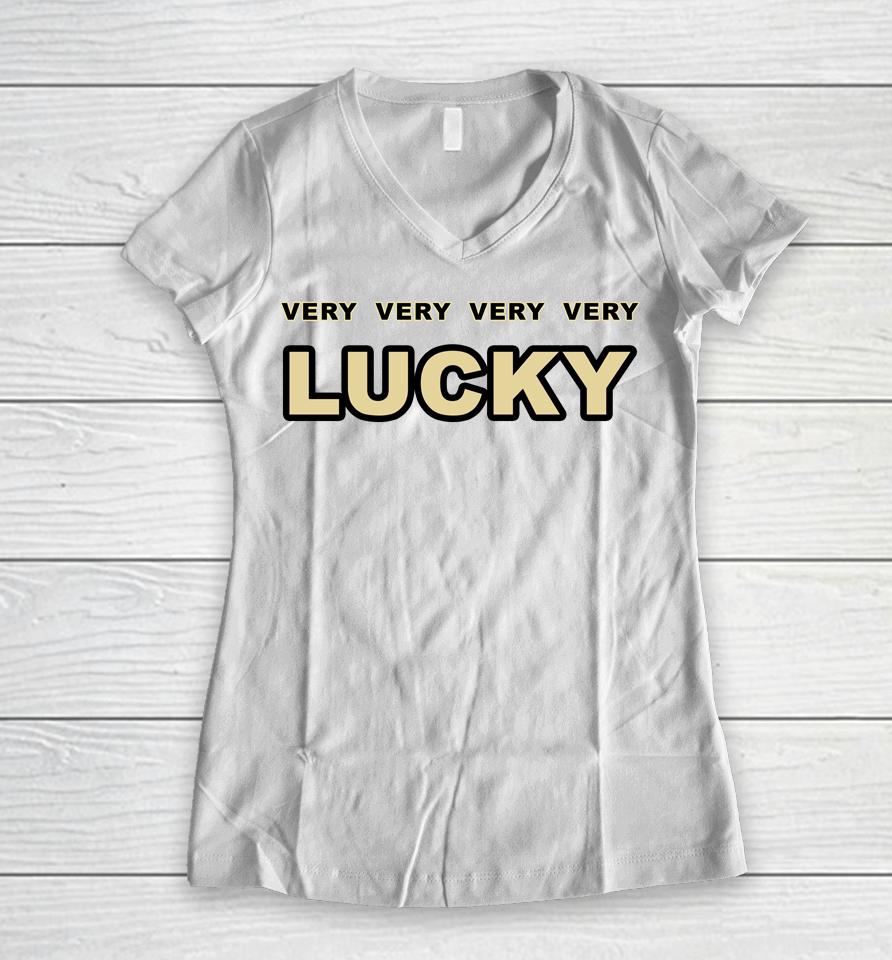 Very Very Very Very Lucky Women V-Neck T-Shirt