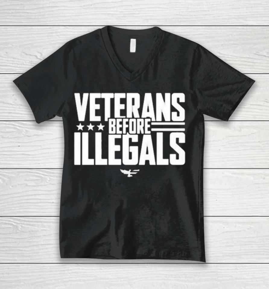 Veterans Before Illegals Unisex V-Neck T-Shirt
