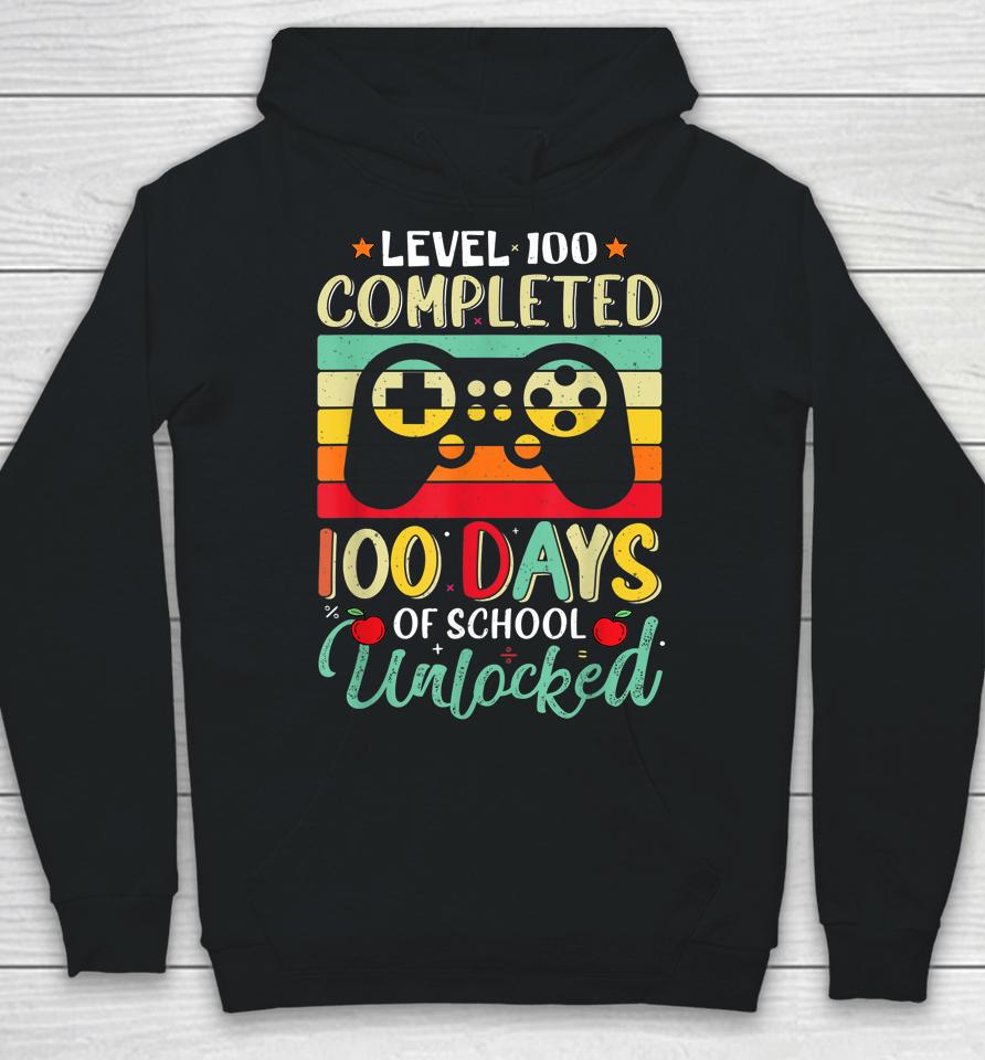 Video Game Level 100 Days Of School Unlocked Hoodie