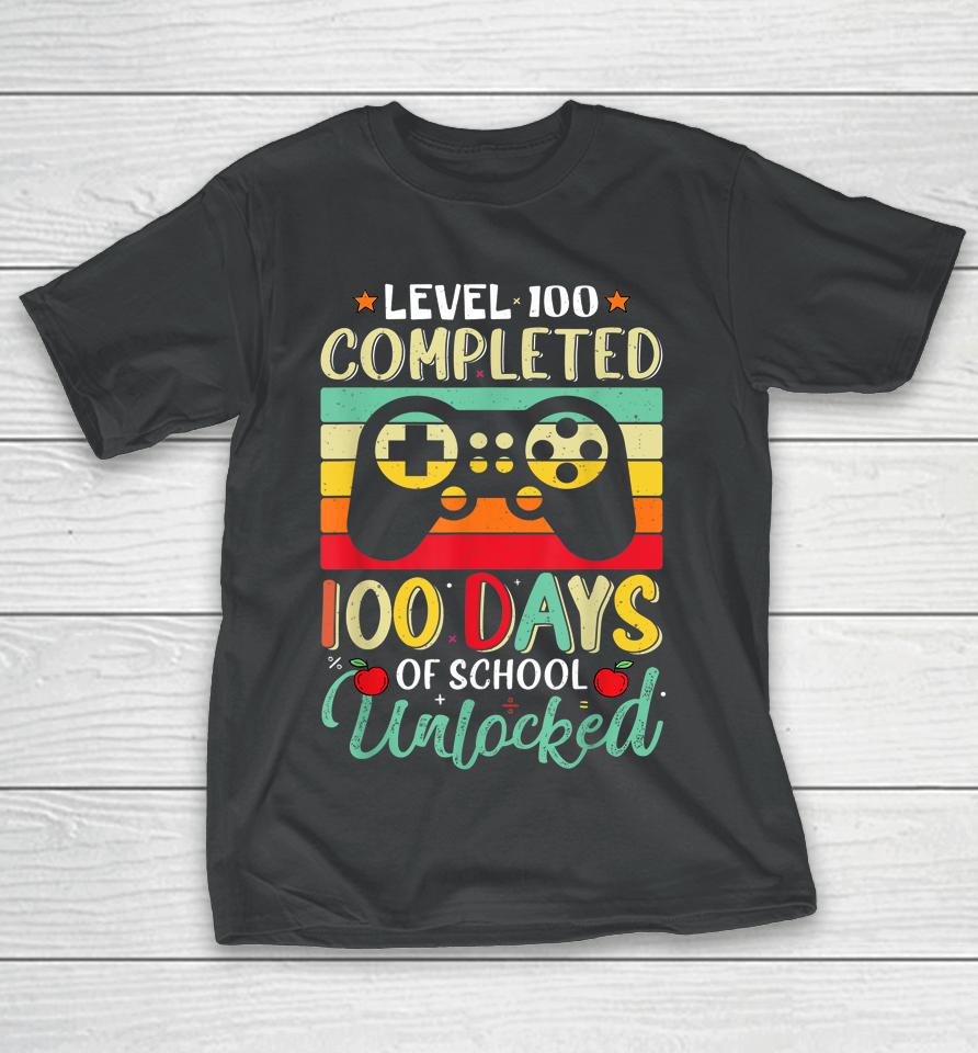 Video Game Level 100 Days Of School Unlocked T-Shirt