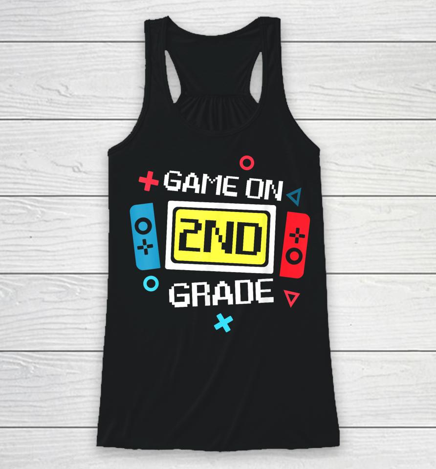 Video Game On 2Nd Grade Cool Kids Team Second Back To School Racerback Tank