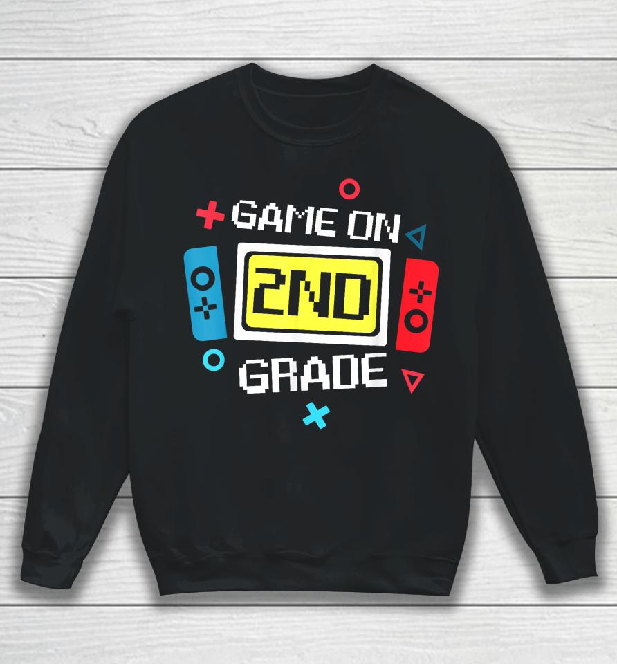 Video Game On 2Nd Grade Cool Kids Team Second Back To School Sweatshirt