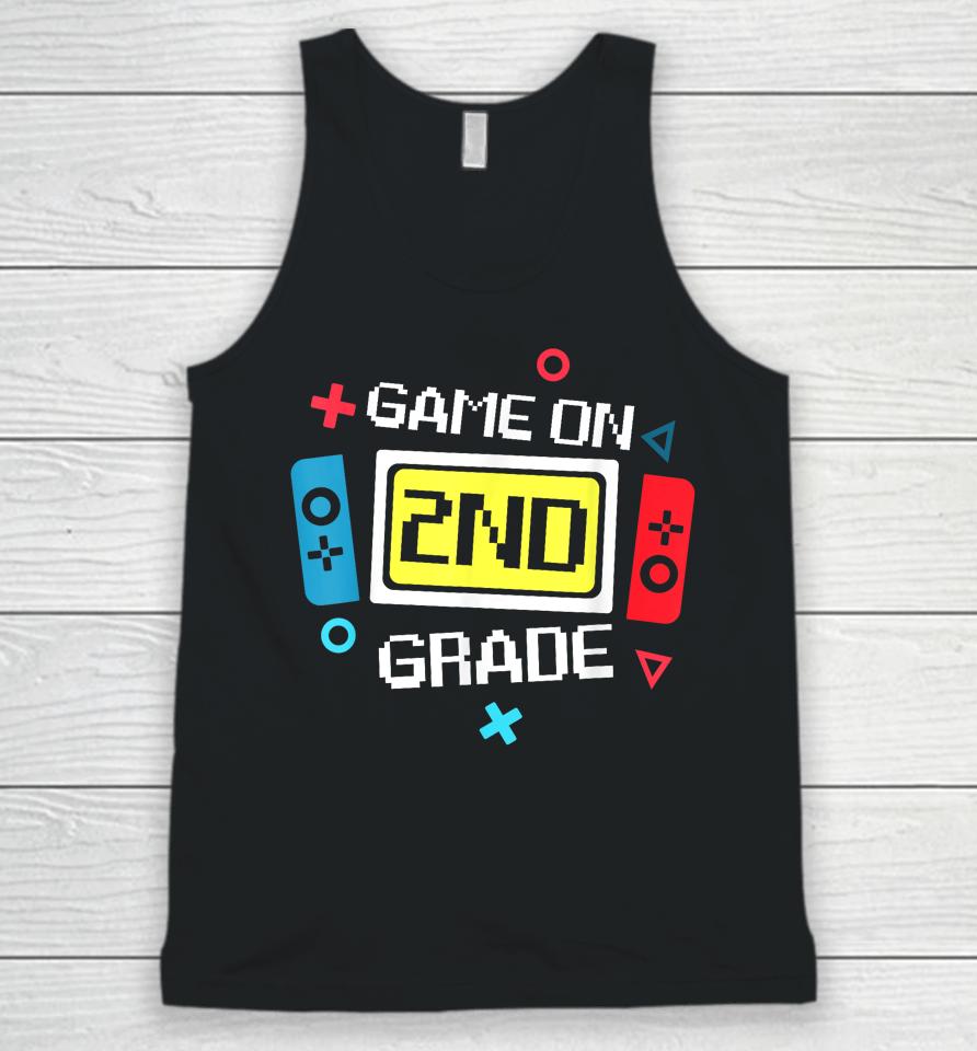 Video Game On 2Nd Grade Cool Kids Team Second Back To School Unisex Tank Top