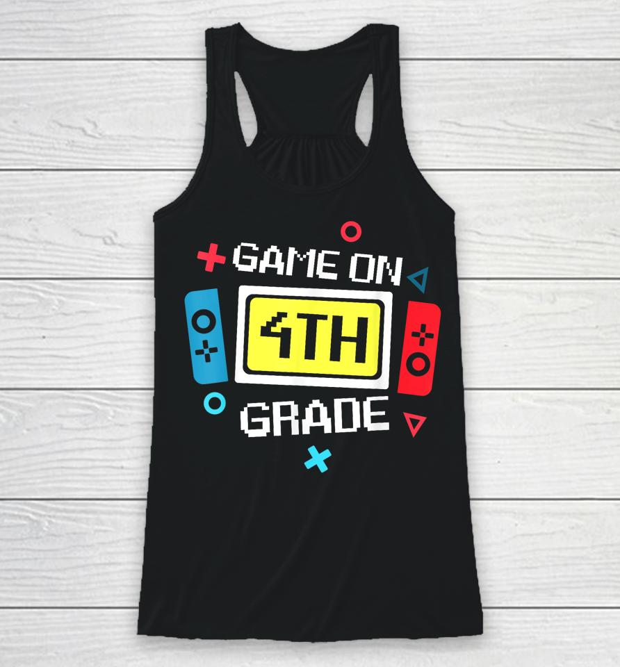 Video Game On 4Th Grade Cool Kids Team Fourth Back To School Racerback Tank