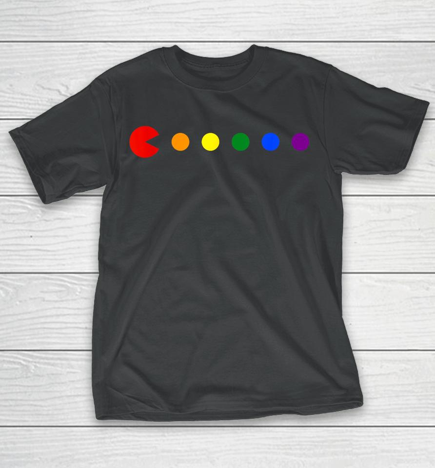 Video-Game Rainbow Polka Dot Gay Pride Month Lgbtq Ally T-Shirt