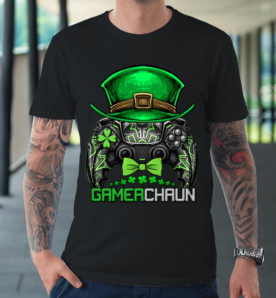 Video Gamer Leprechaun Gamers St Patrick's Day Gamerchaun Premium T-Shirt