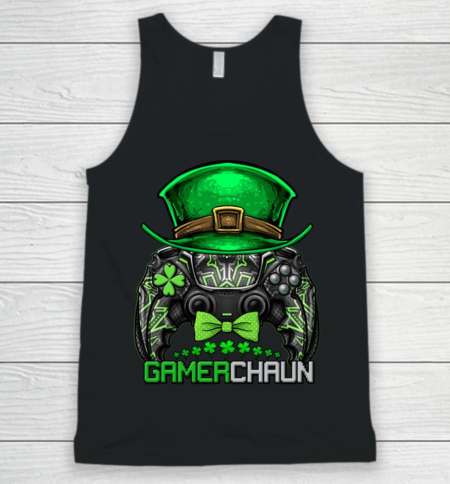 Video Gamer Leprechaun Gamers St Patrick's Day Gamerchaun Unisex Tank Top