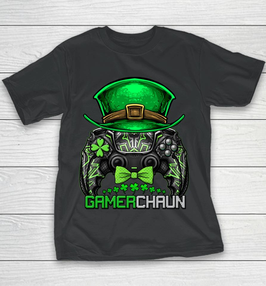Video Gamer Leprechaun Gamers St Patrick's Day Gamerchaun Youth T-Shirt