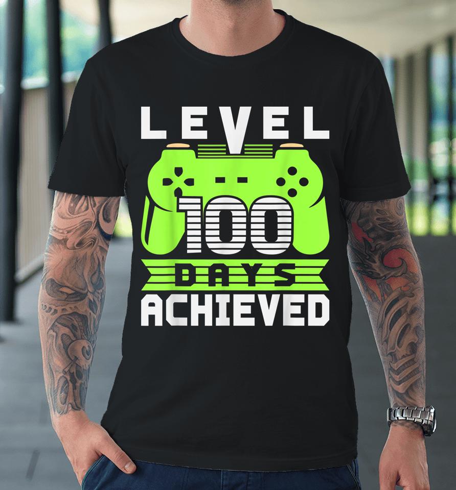 Video Gamer Student 100Th Day Teacher 100 Days Of School Premium T-Shirt