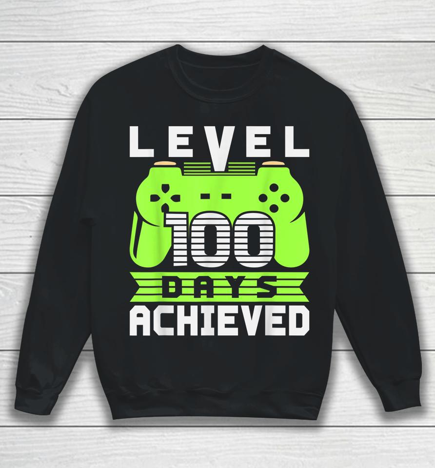 Video Gamer Student 100Th Day Teacher 100 Days Of School Sweatshirt