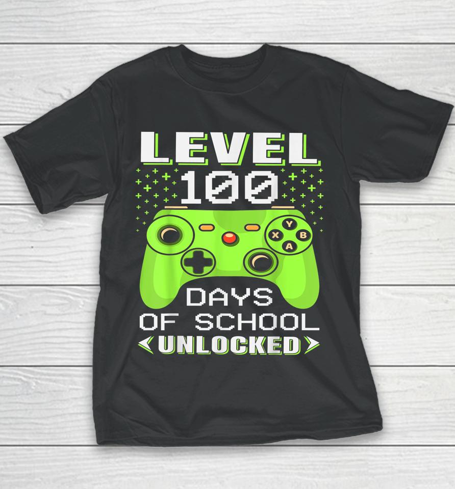 Video Gamer Student 100Th Day Teacher 100 Days Of School Youth T-Shirt
