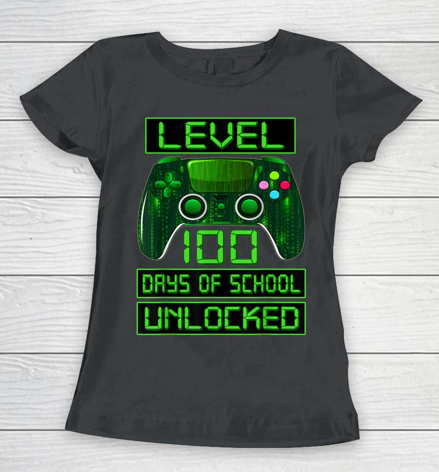 Video Gamer Student 100Th Day Teacher 100 Days Of School Women T-Shirt