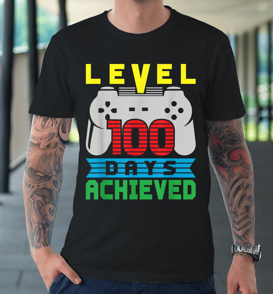 Video Gamer Student 100Th Day Teacher 100 Days Of School Premium T-Shirt