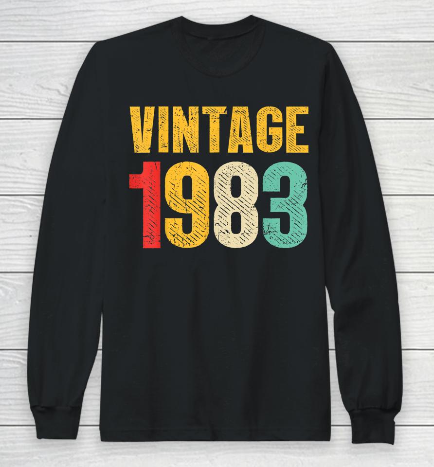 Vintage 1983 40Th Birthday Decoration 40 Years Old Long Sleeve T-Shirt