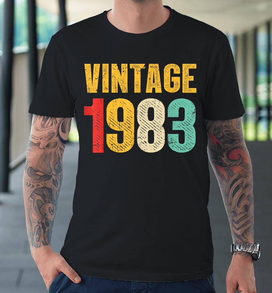 Vintage 1983 40Th Birthday Decoration 40 Years Old Premium T-Shirt