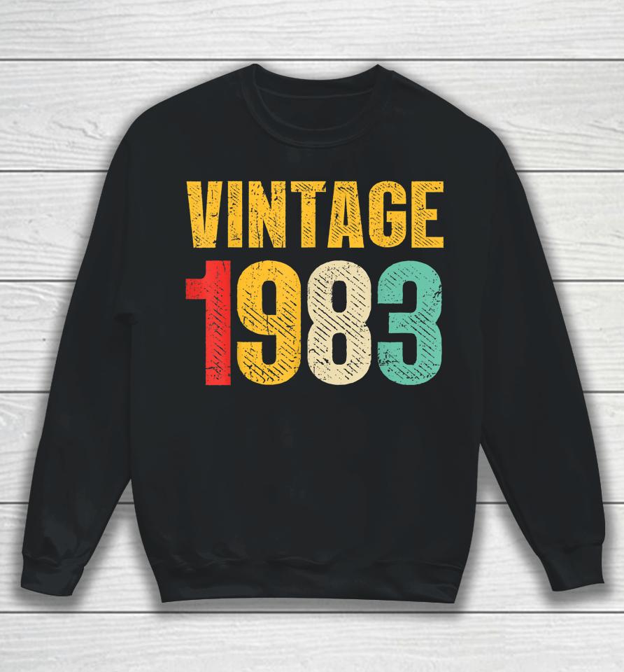 Vintage 1983 40Th Birthday Decoration 40 Years Old Sweatshirt