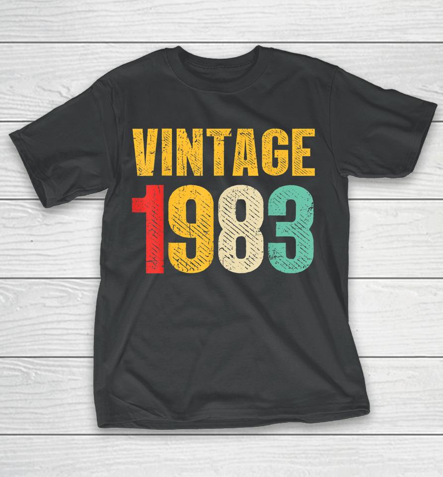 Vintage 1983 40Th Birthday Decoration 40 Years Old T-Shirt