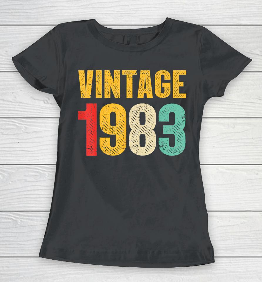 Vintage 1983 40Th Birthday Decoration 40 Years Old Women T-Shirt