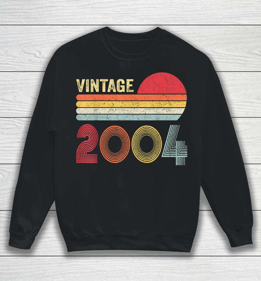 Vintage 2004 Funny 18 Years Old Boys And Girls 18Th Birthday Sweatshirt