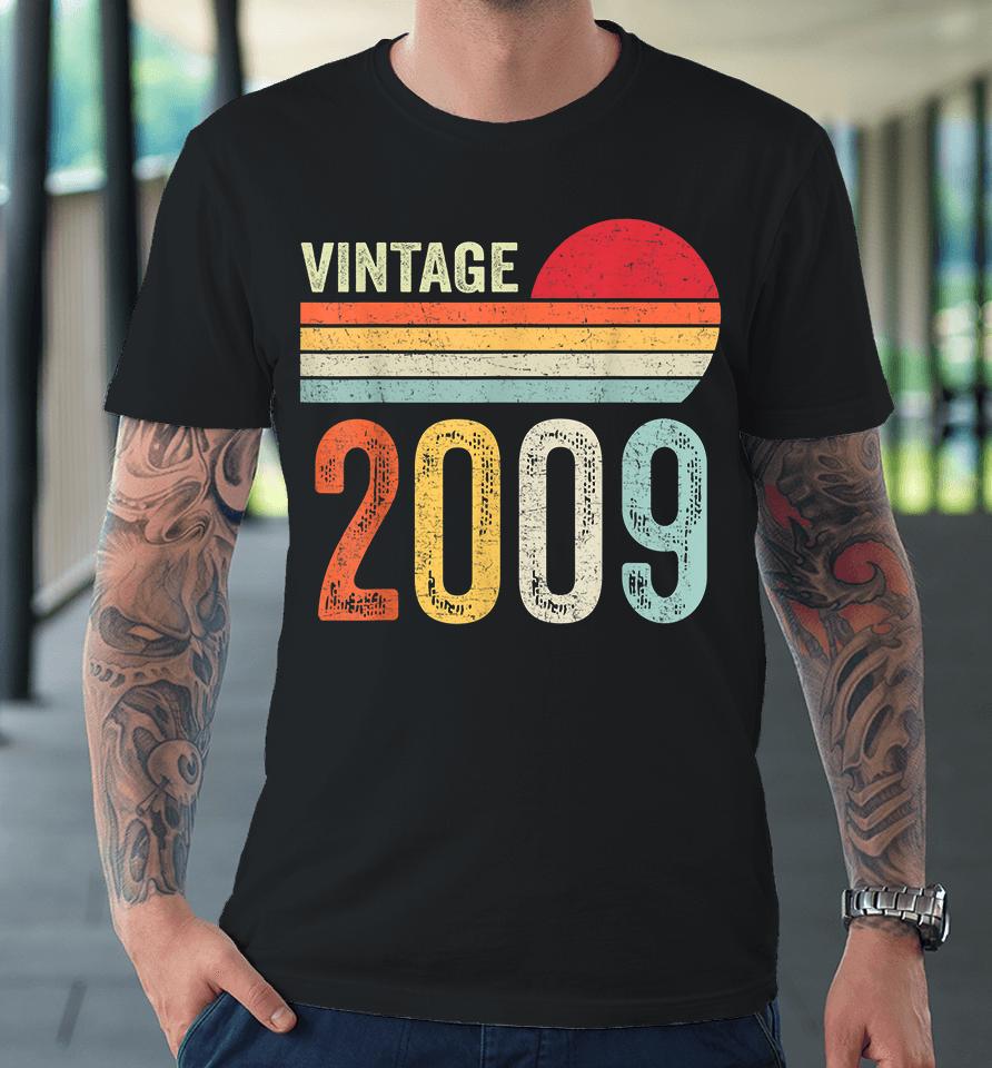 Vintage 2009 Funny 13 Years Old Boys And Girls 13Th Birthday Premium T-Shirt