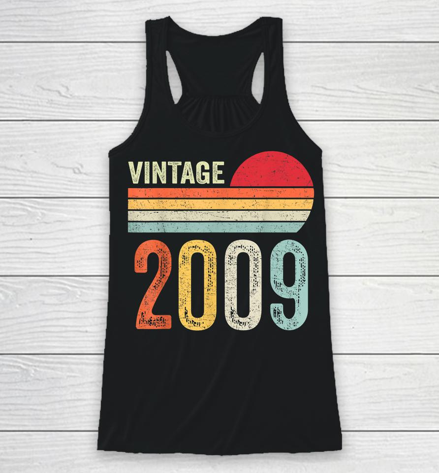 Vintage 2009 Funny 13 Years Old Boys And Girls 13Th Birthday Racerback Tank