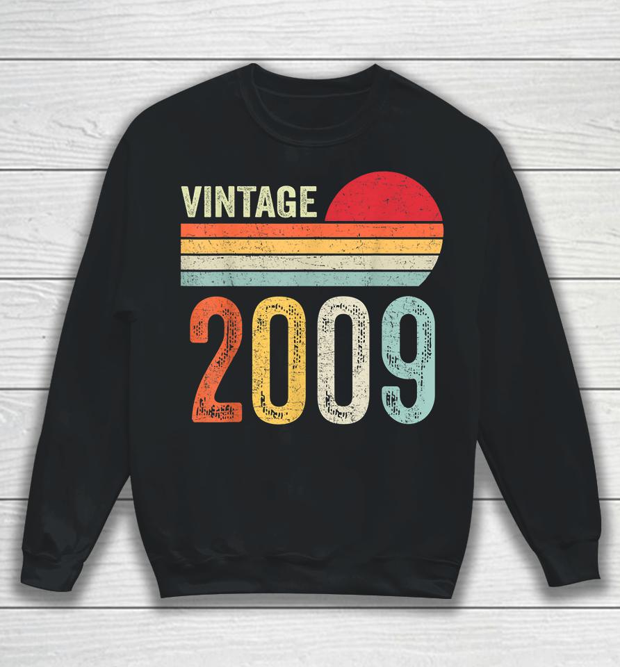 Vintage 2009 Funny 13 Years Old Boys And Girls 13Th Birthday Sweatshirt