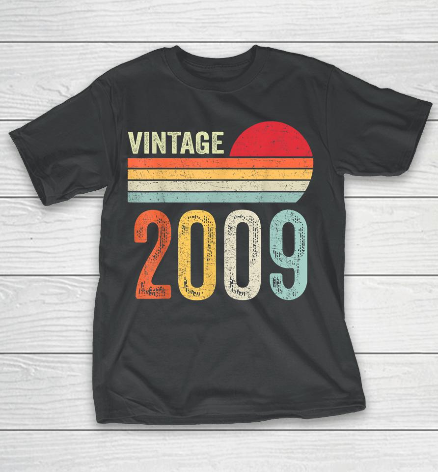 Vintage 2009 Funny 13 Years Old Boys And Girls 13Th Birthday T-Shirt