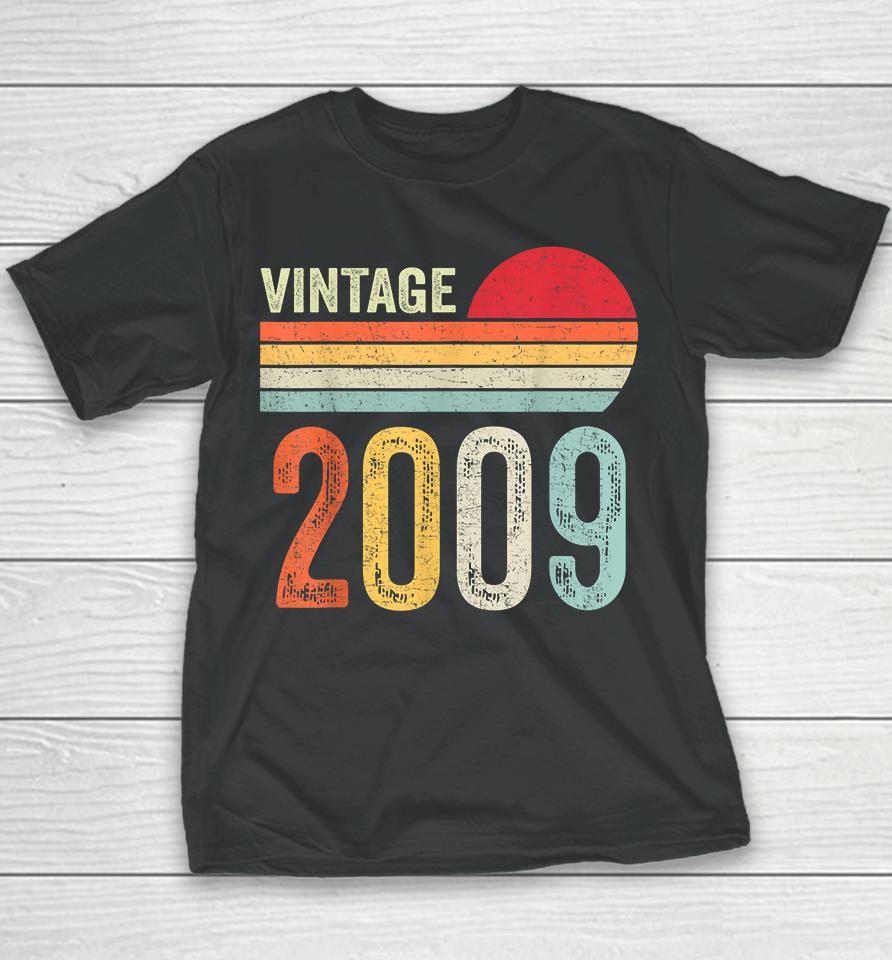 Vintage 2009 Funny 13 Years Old Boys And Girls 13Th Birthday Youth T-Shirt