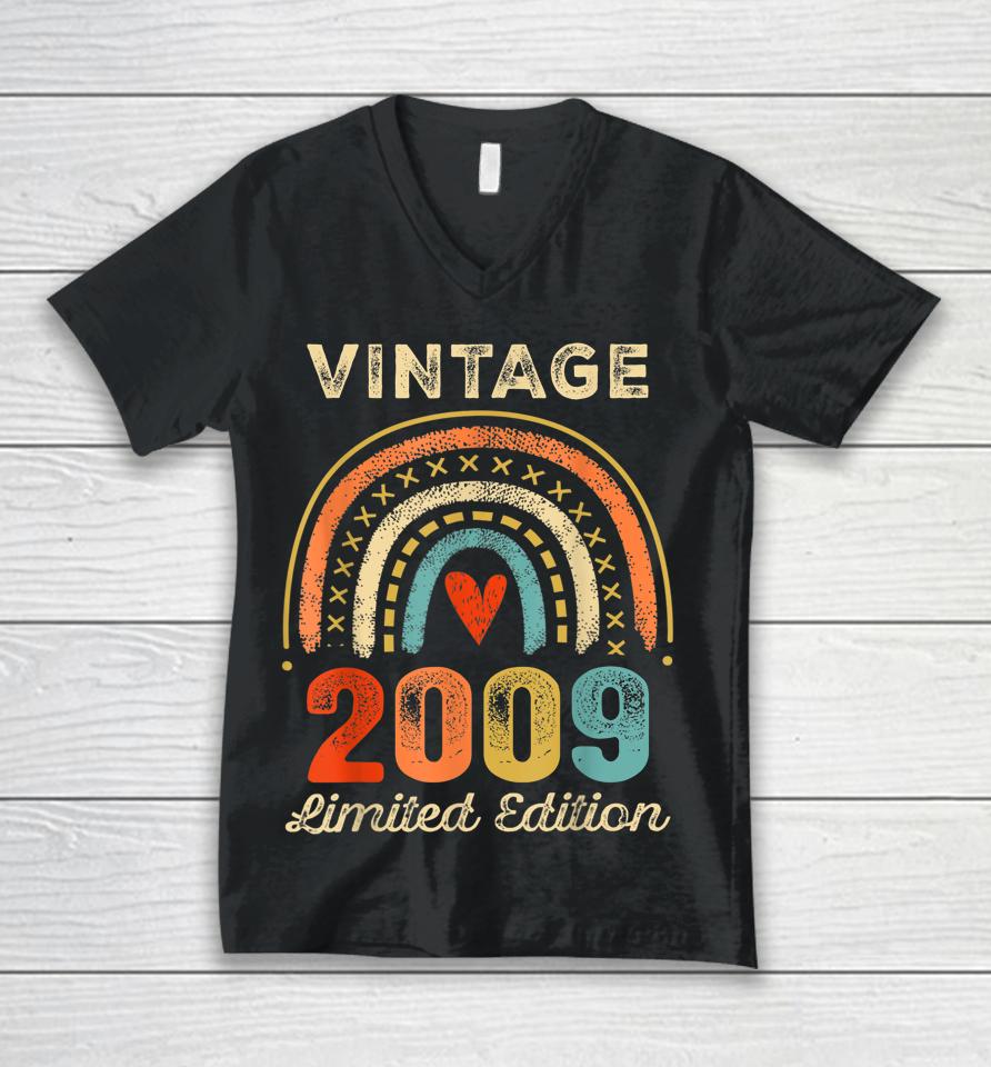 Vintage 2009 Limited Edition 13 Year Old Gifts 13Th Birthday Unisex V-Neck T-Shirt